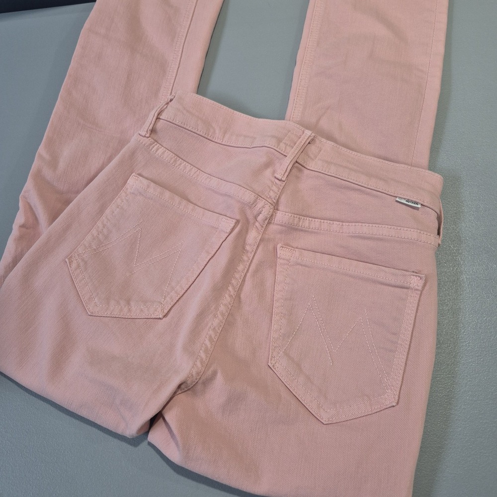 Mother Jeans Size 24 Pink Quartz Mid Rise Dazzler Ankle Play Date Stretch Pants
